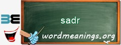 WordMeaning blackboard for sadr